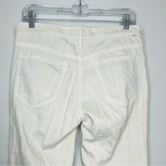 MOTHER the Drop Out Fray in Part Favor White size 26 Ankle Cropped Jeans - Picture 4 of 9